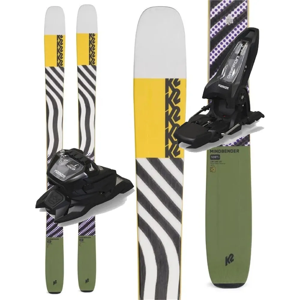 K2 Mindbender 108Ti Skis W/Marker Griffon 13 Bindings - 2022