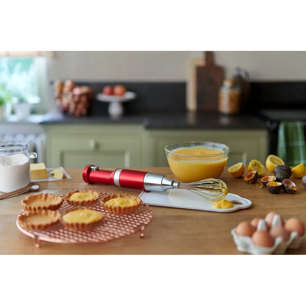 KITCHENAID CORDLESS HAND BLENDER WITH ACCESSORIES - CANDY APPLE