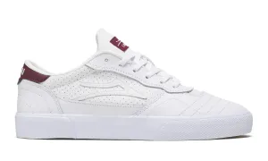 Lakai Shoes Cambridge - White/Burgundy Leather