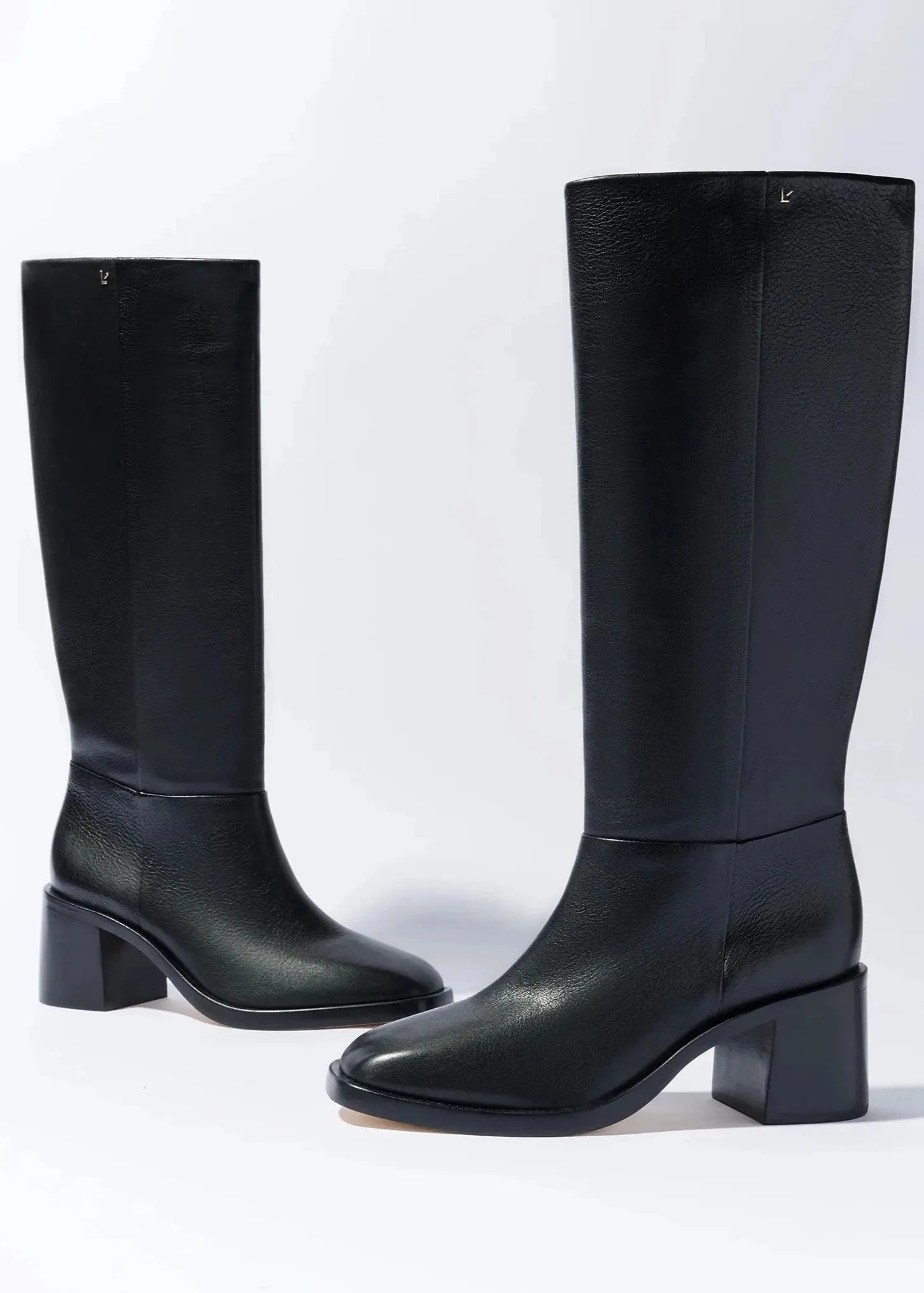 Larroude Ricky Boot In Black Leather