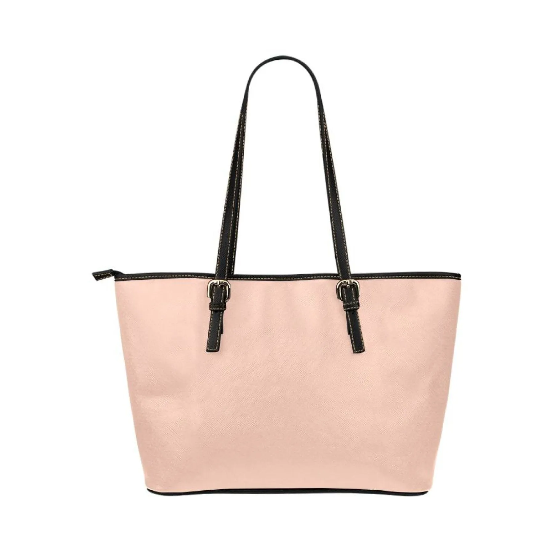 Leather Tote Bag, Peach Double Handle Handbag