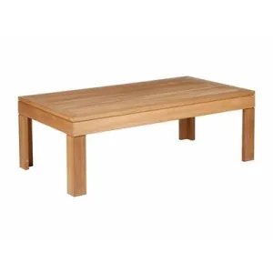 Linear Rectangular Teak Low Table