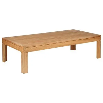 Linear Rectangular Teak Low Table