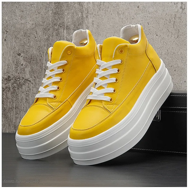 LMS Platform Leather Sneakers