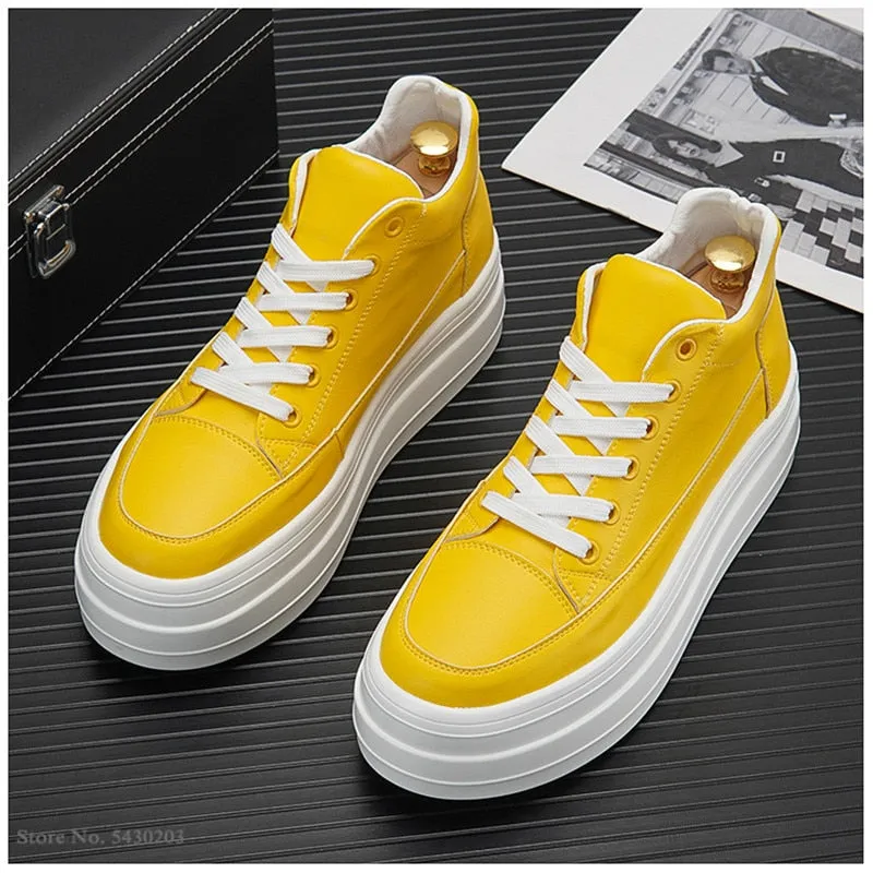 LMS Platform Leather Sneakers