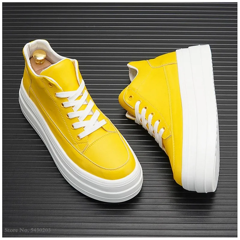 LMS Platform Leather Sneakers