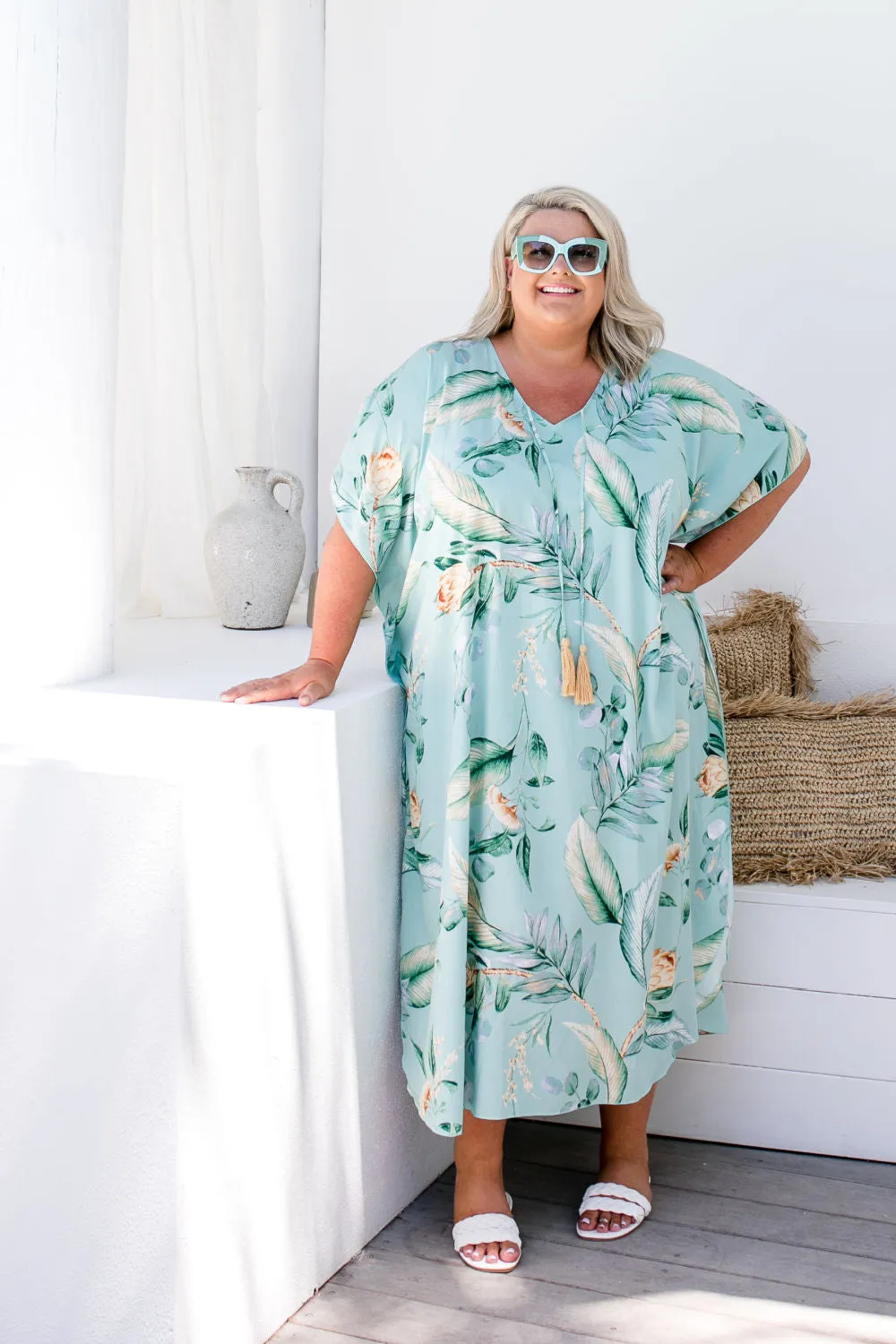 Long Kaftan Dress - Protea