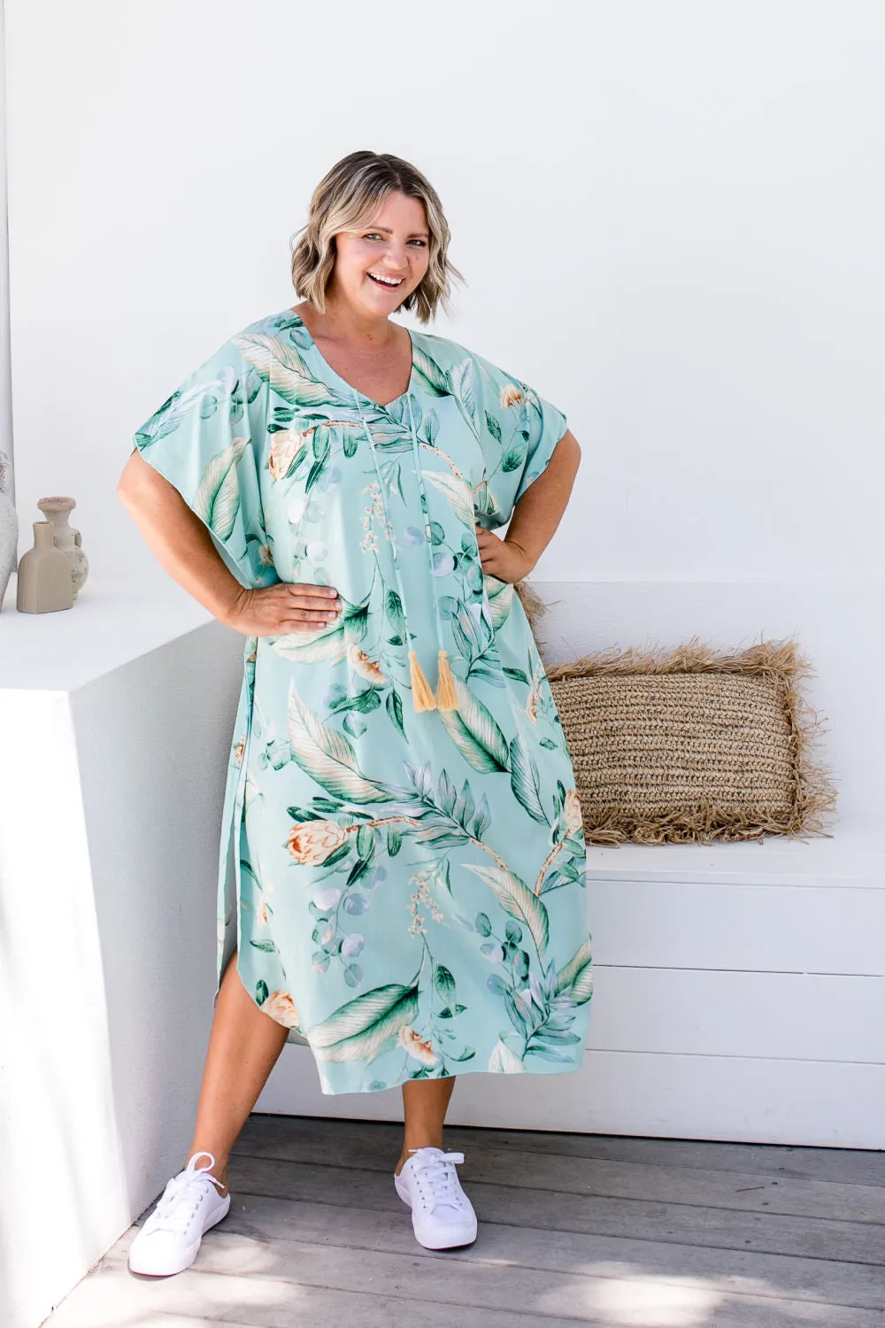 Long Kaftan Dress - Protea