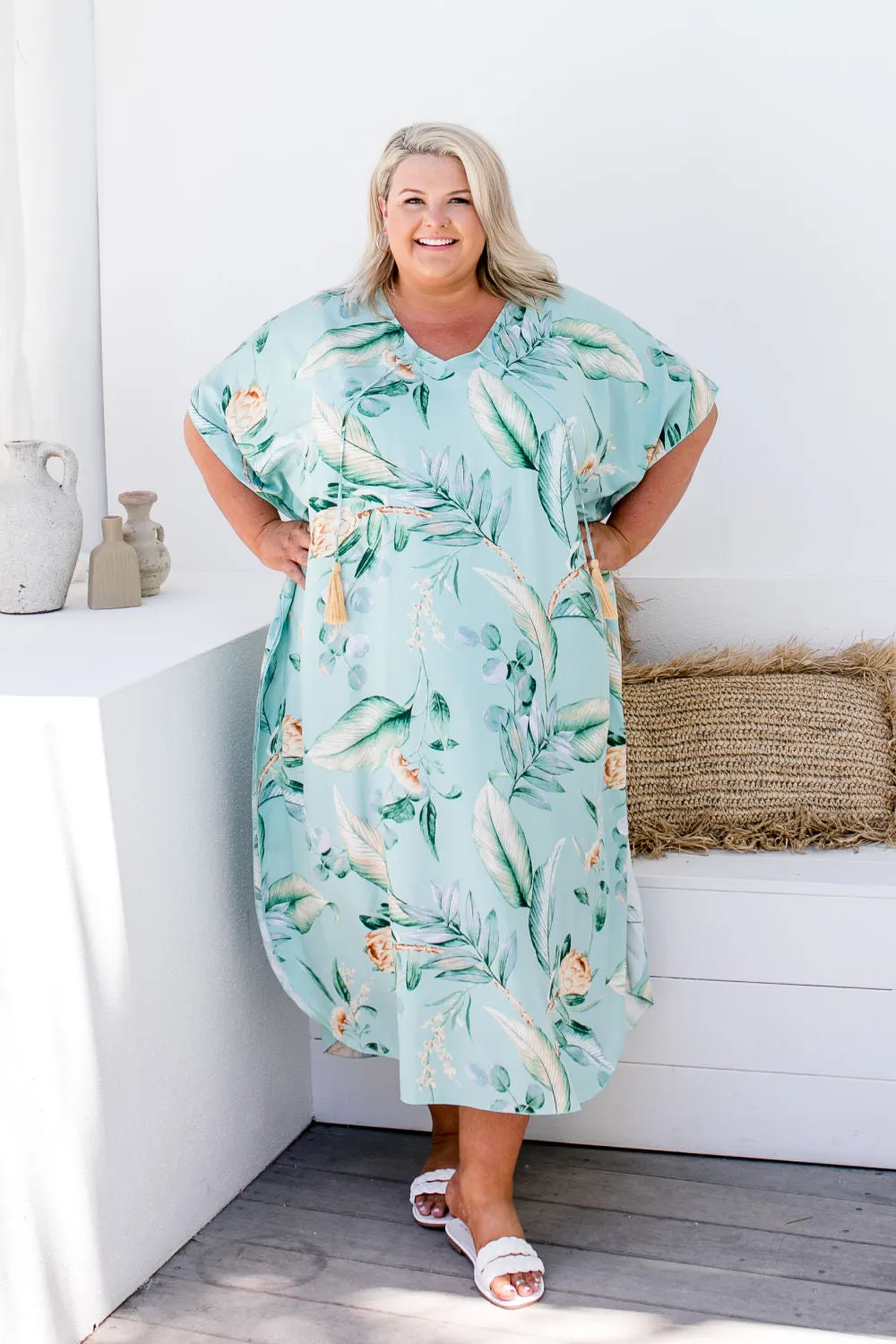 Long Kaftan Dress - Protea