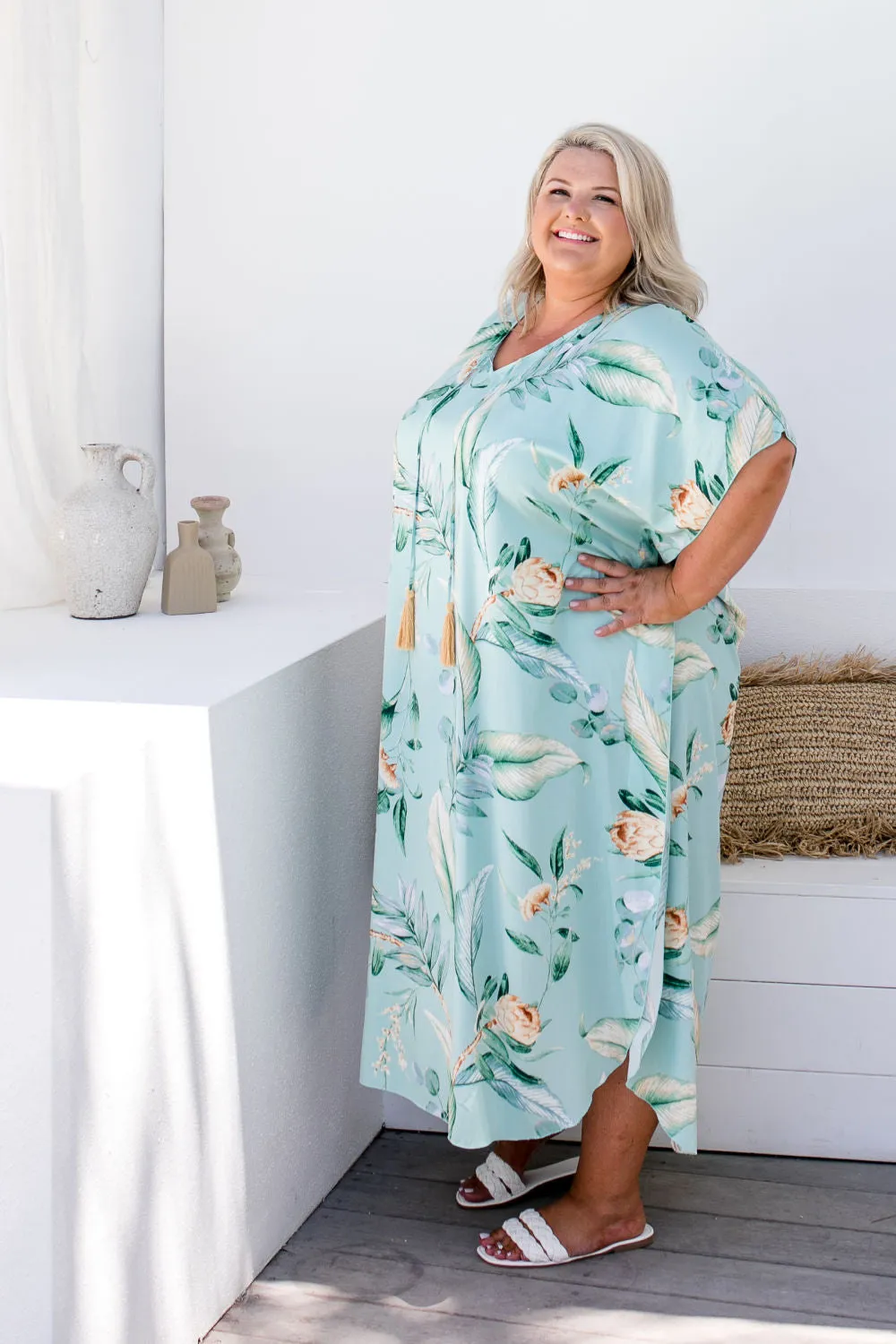 Long Kaftan Dress - Protea