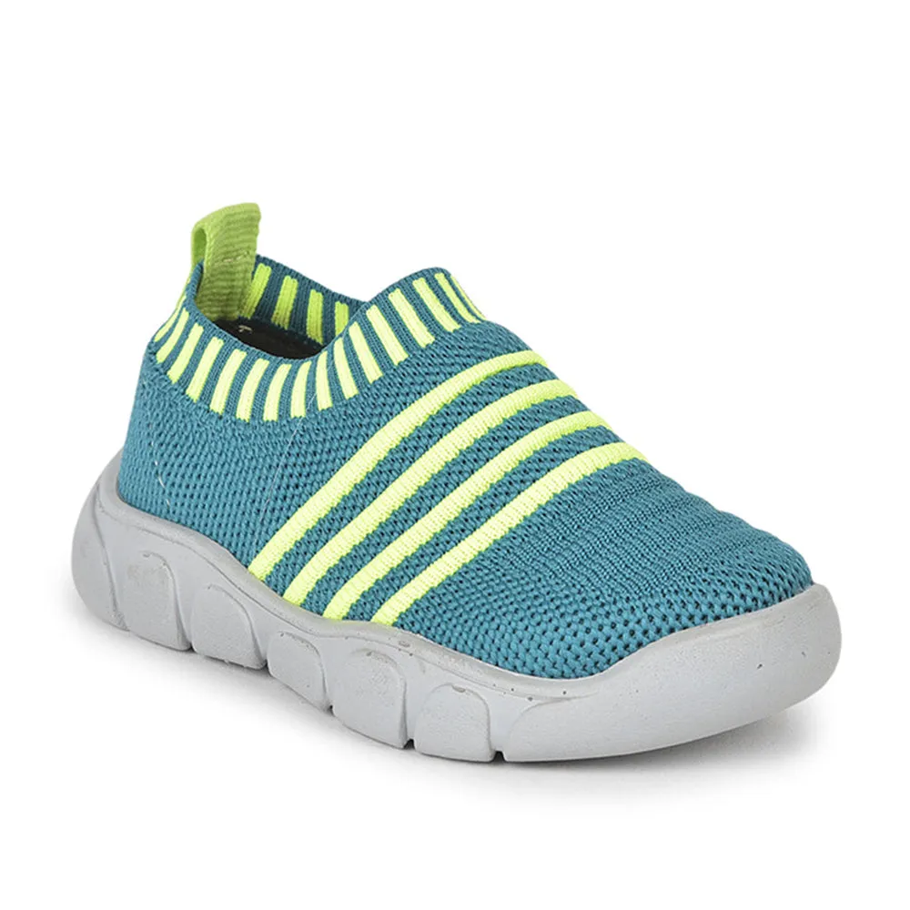 Lucy & Luke (Green) Casual Non Lacing Shoes For Kids FLYNN-37 By Liberty