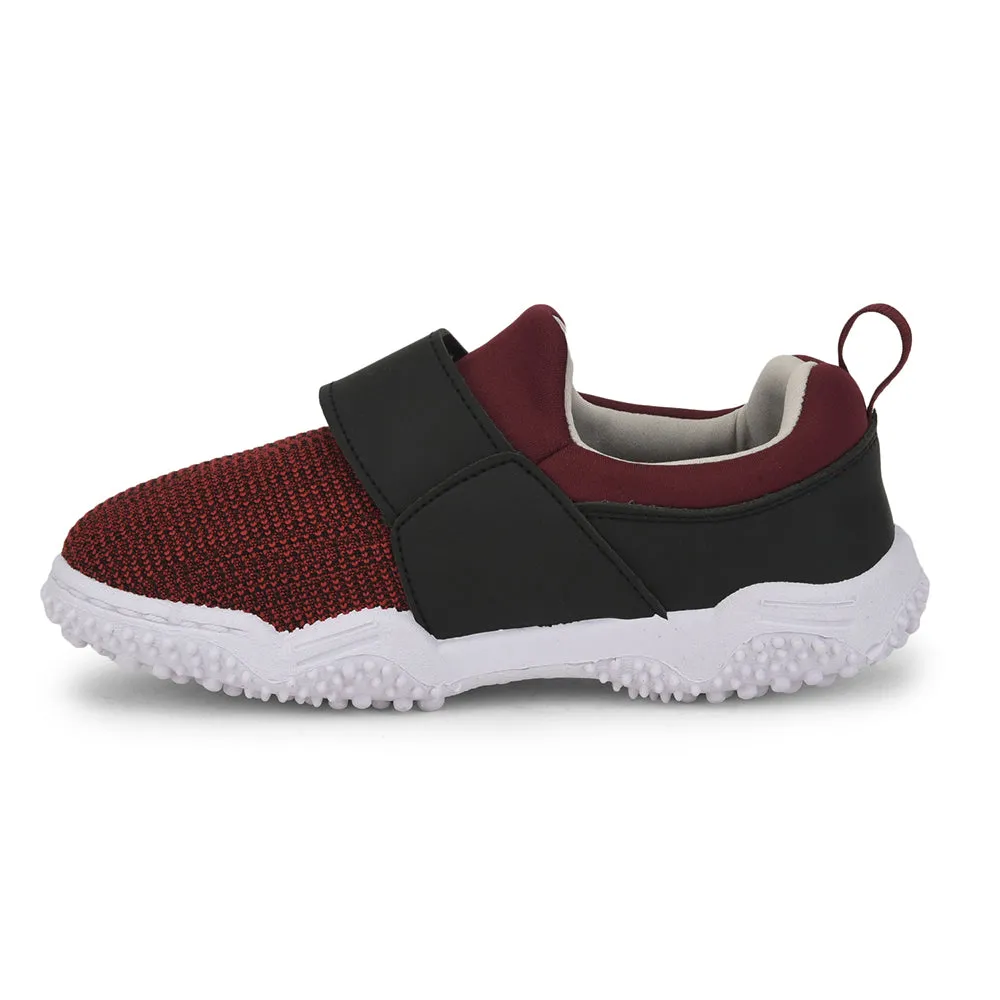 Lucy & Luke (Maroon) Casual Non Lacing Shoes For Kids YARD-2M By Liberty