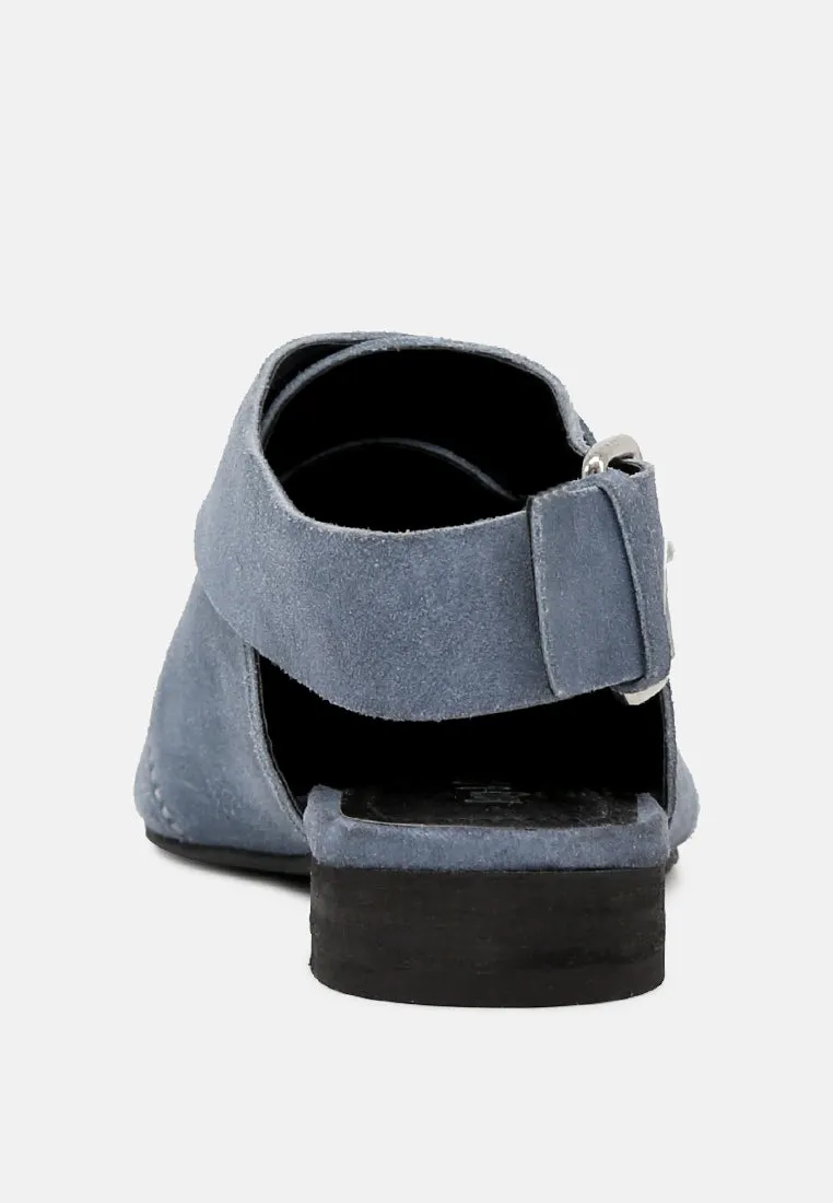 Mariko Leather Mules With Buckle Closure