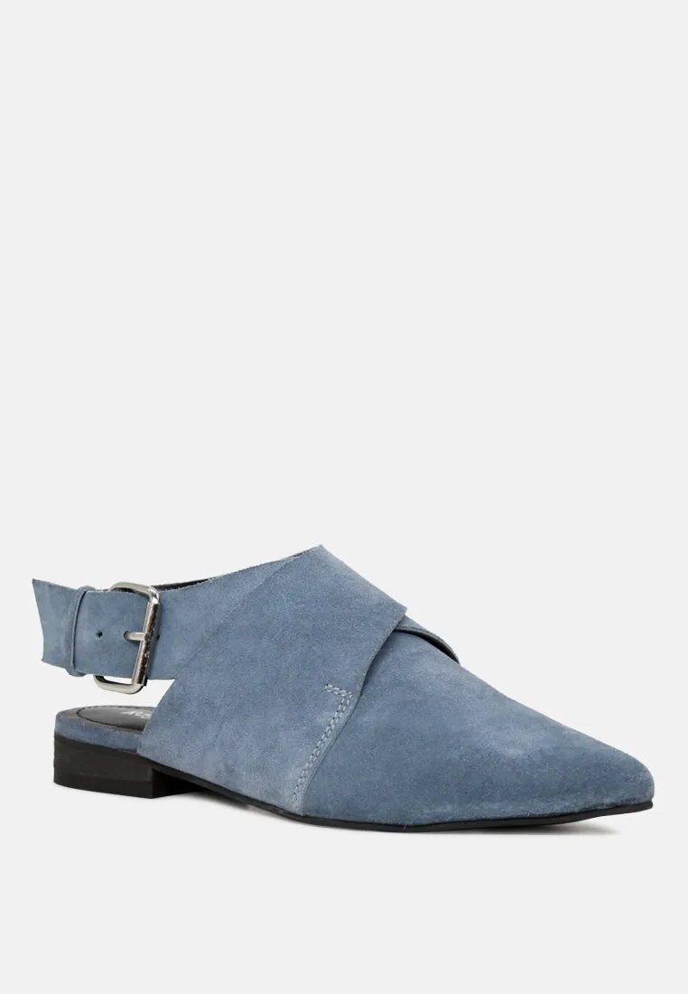 Mariko Leather Mules With Buckle Closure