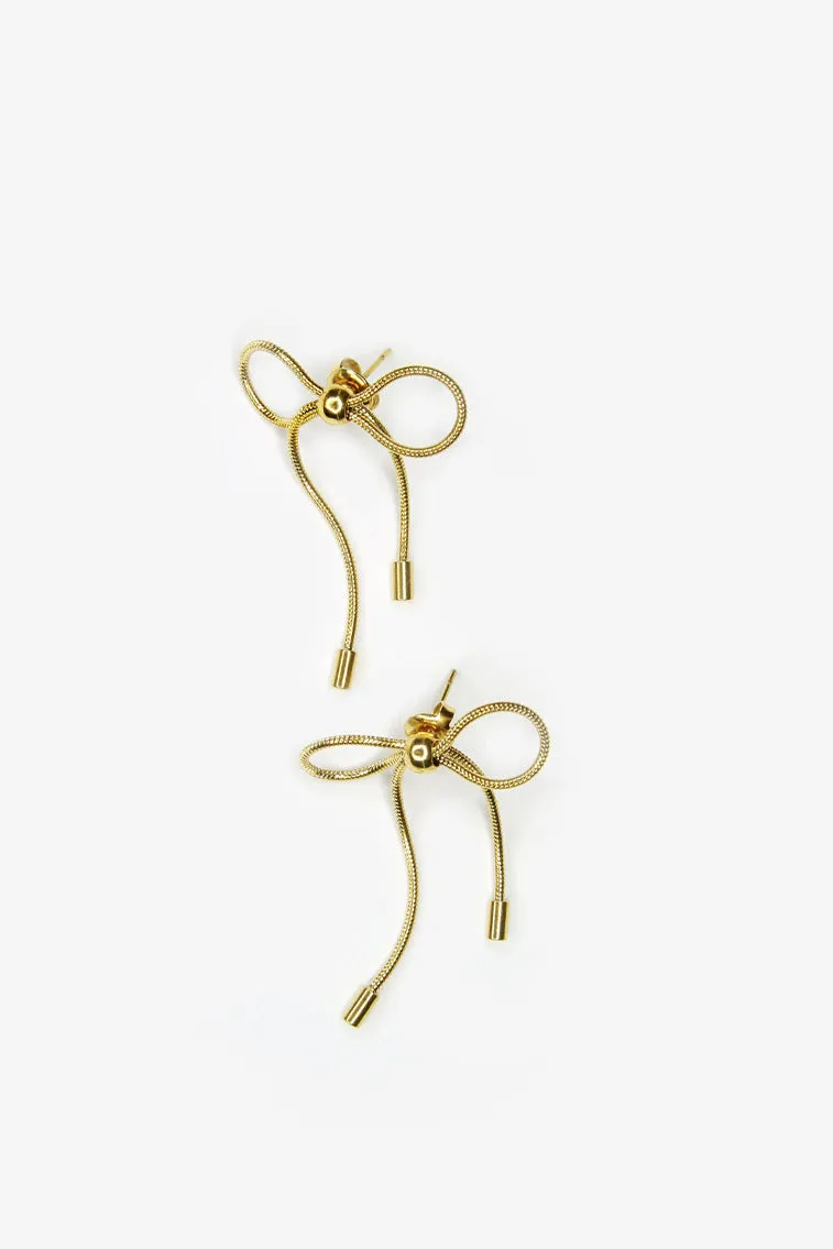 Marland Backus Gold Bow Earrings