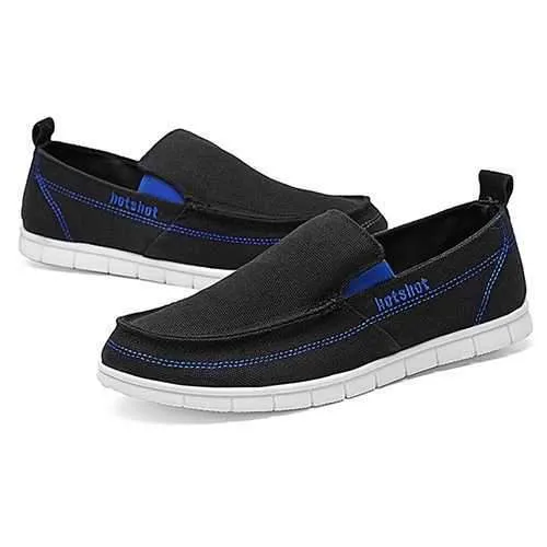 Men Breathable Casual Canvas Cloth Loafers Slip On Flats