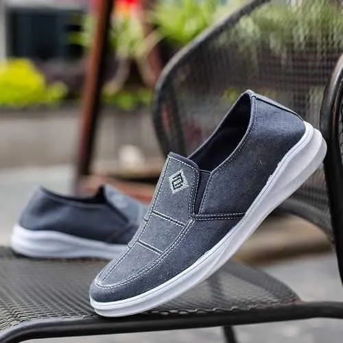 Men Low Top Canvas Breathable Flat Slip On Casual Loafers