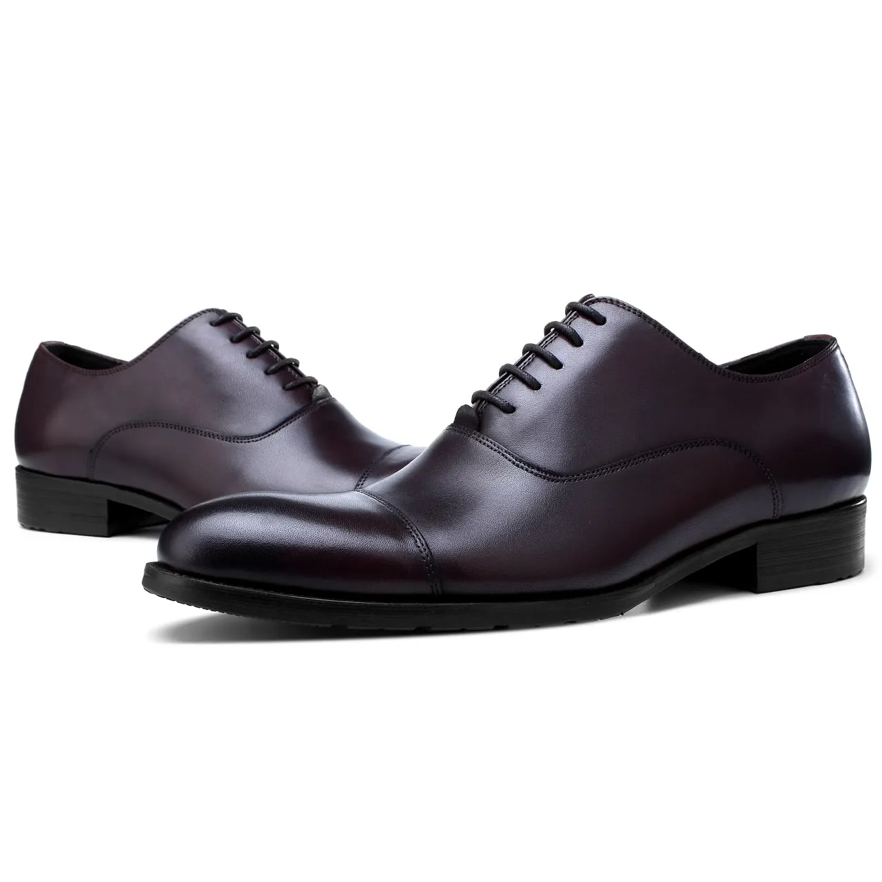 Men's Luxury Black Leather Oxfords