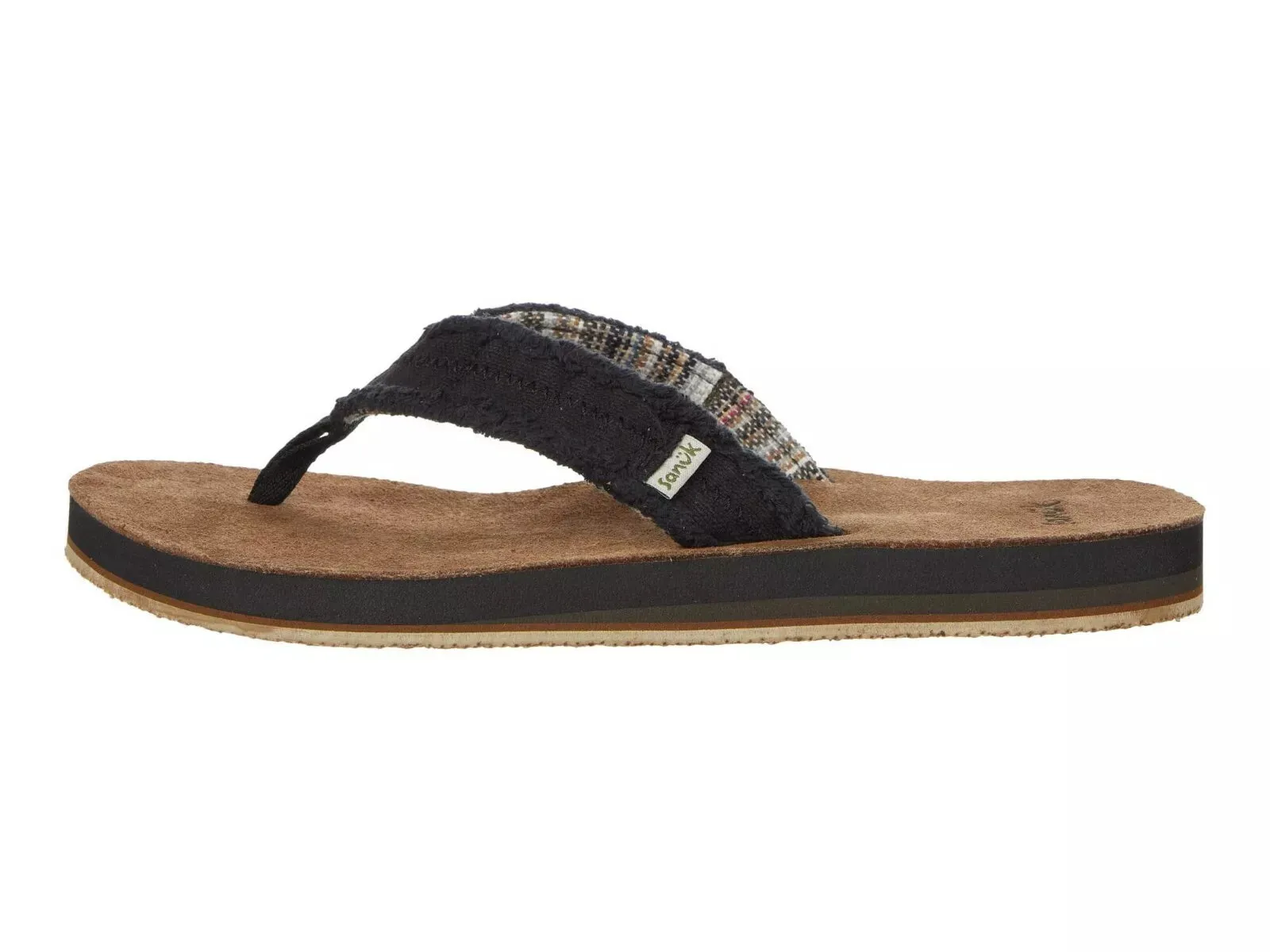 Men's Shoes Sanuk FRAID NOT SOFT TOP Casual Flip Flop Sandals 1116736 BLACK