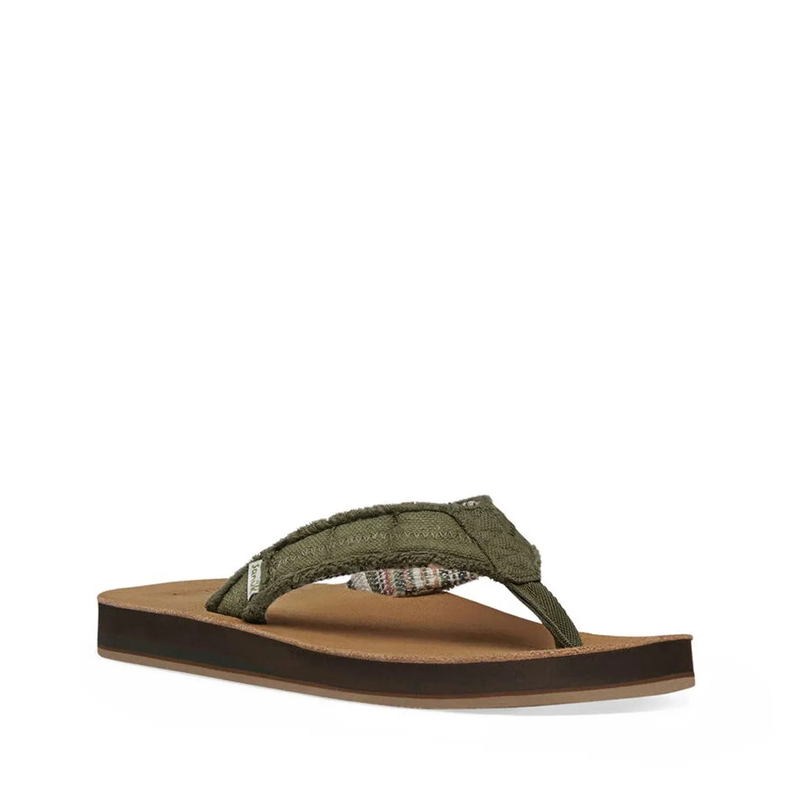 Men's Shoes Sanuk FRAID NOT SOFT TOP Casual Flip Flop Sandals 1116736 DARK OLIVE