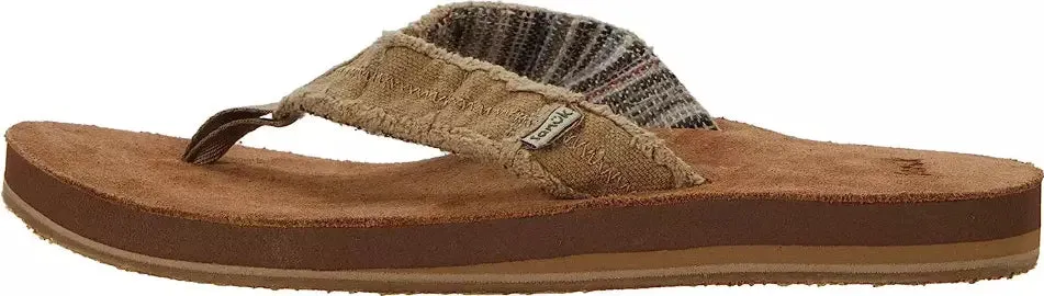 Men's Shoes Sanuk FRAID NOT SOFT TOP Casual Flip Flop Sandals 1116736 NATURAL