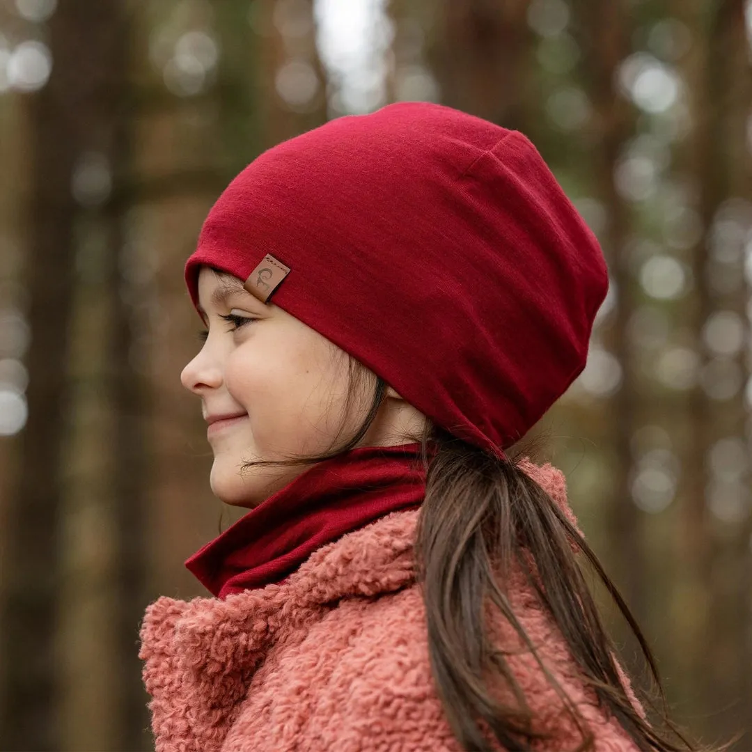 Merino Beanie - Royal Cherry