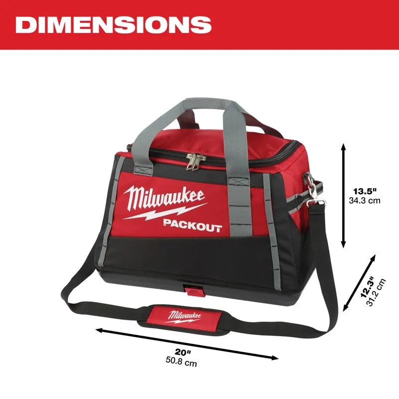 Milwaukee PACKOUT 20 in. W X 13.8 in. H Ballistic Nylon Tool Bag 3 pocket Black/Red 1 pc