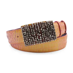 Minute Maid Mock Croc Chunky Enamel Belt