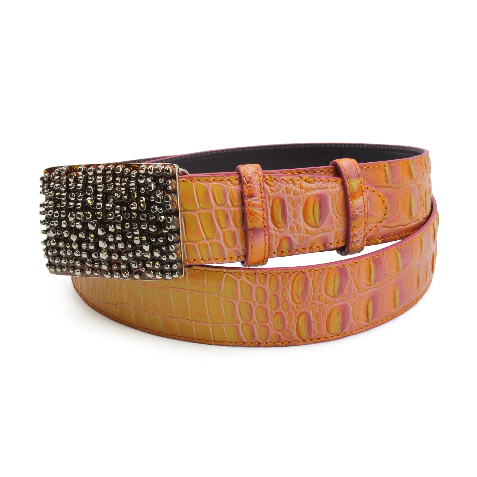 Minute Maid Mock Croc Chunky Enamel Belt