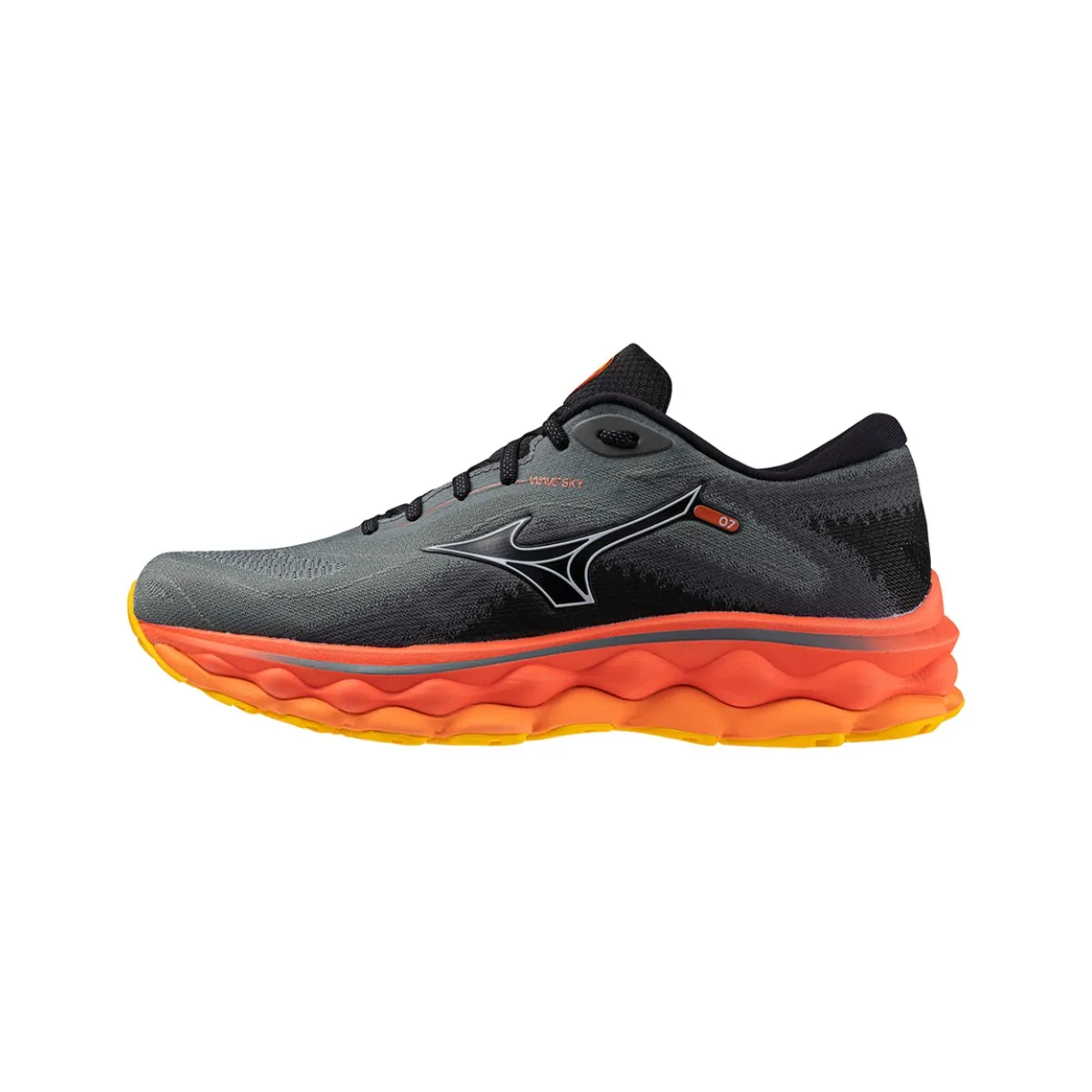 Mizuno Wave Sky 7 Black Orange SS24 Sneakers