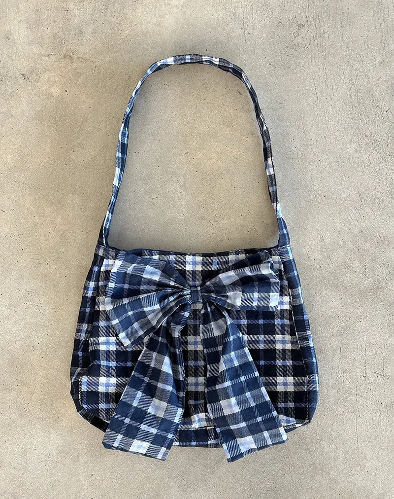 Nagi Bag in Tartan Dark Blue