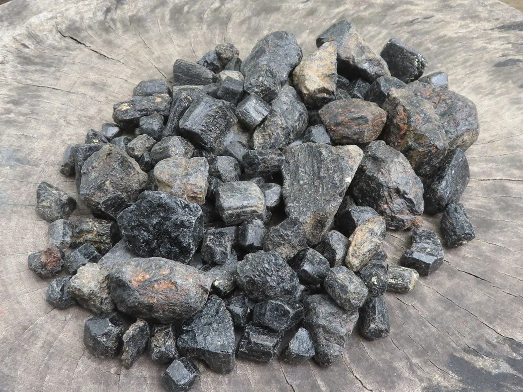 Natural Black Tourmaline Schorl Crystals  x 2 Kg Lot From Zambia