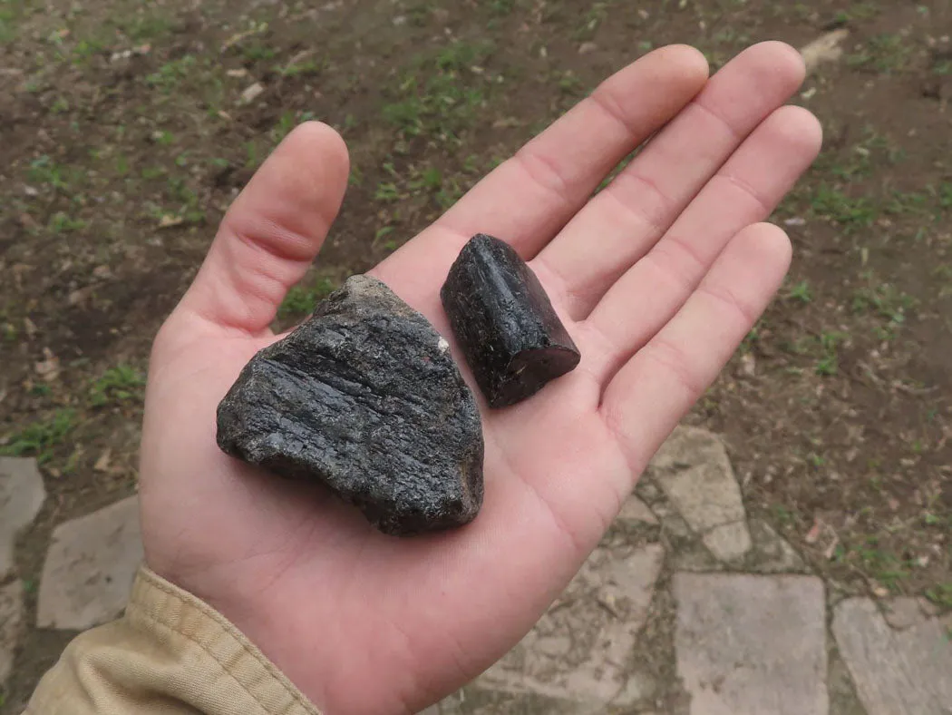 Natural Black Tourmaline Schorl Crystals  x 2 Kg Lot From Zambia