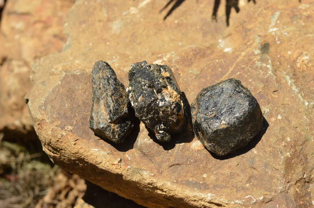 Natural Black Tourmaline Schorl Pieces  x 2 Kg Lot From Zambia