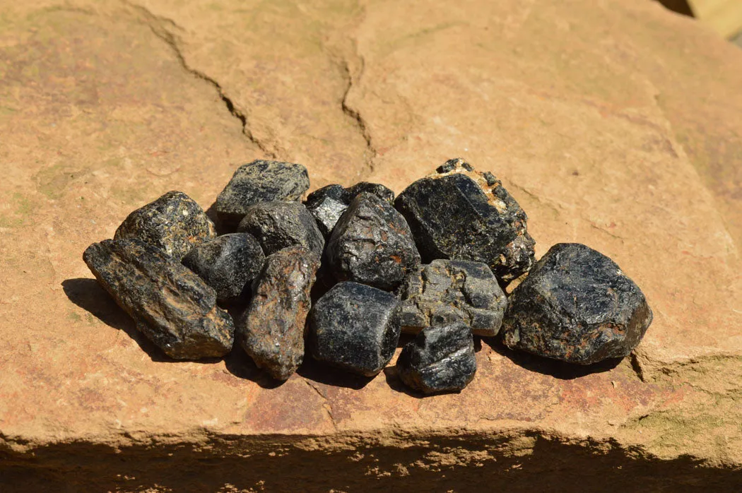 Natural Black Tourmaline Schorl Pieces  x 2 Kg Lot From Zambia