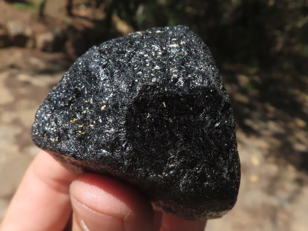 Natural Black Tourmaline Schorl Pieces  x 23 From Zambia