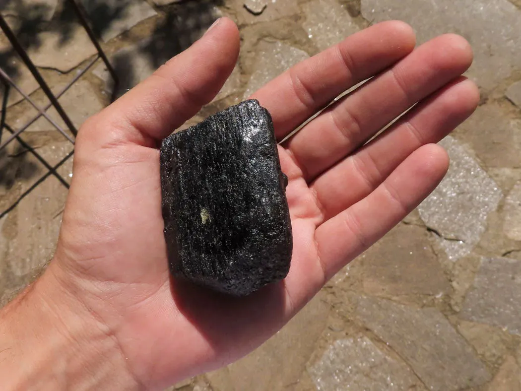 Natural Black Tourmaline Schorl Pieces  x 23 From Zambia