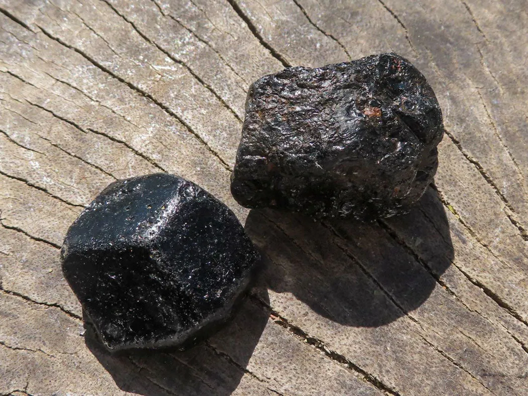 Natural Black Tourmaline Schorl Pieces  x 35 From Zambia