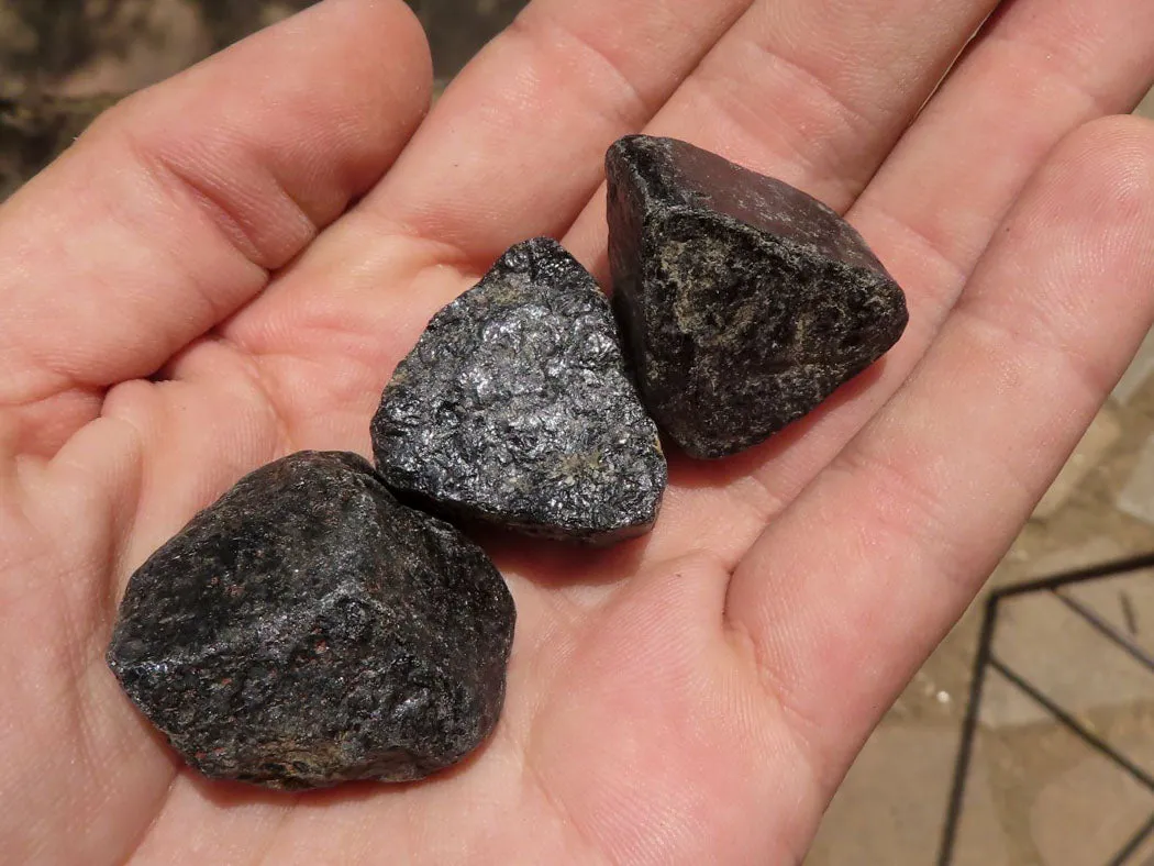 Natural Rough Black Tourmaline Schorl Specimens x 1.9 Kg Lot From Zambia