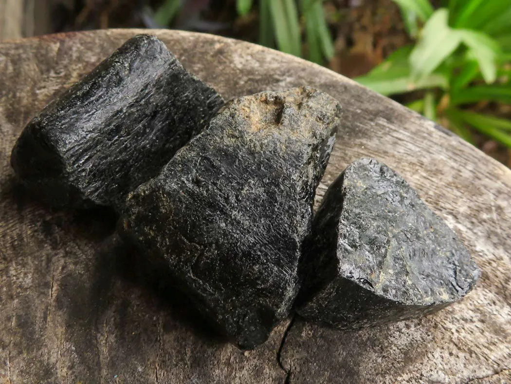 Natural Rough Schorl Black Tourmaline Crystals x 2 Kg Lot From Zambia