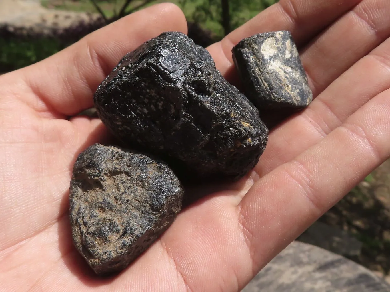 Natural Schorl Black Tourmaline Crystals x 1.9 Kg Lot From Zambia