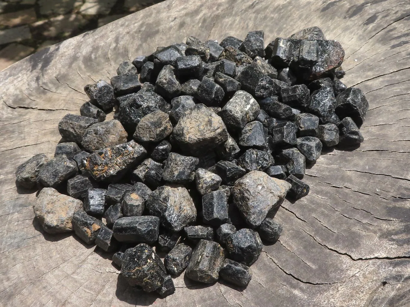 Natural Schorl Black Tourmaline Crystals x 1.9 Kg Lot From Zambia