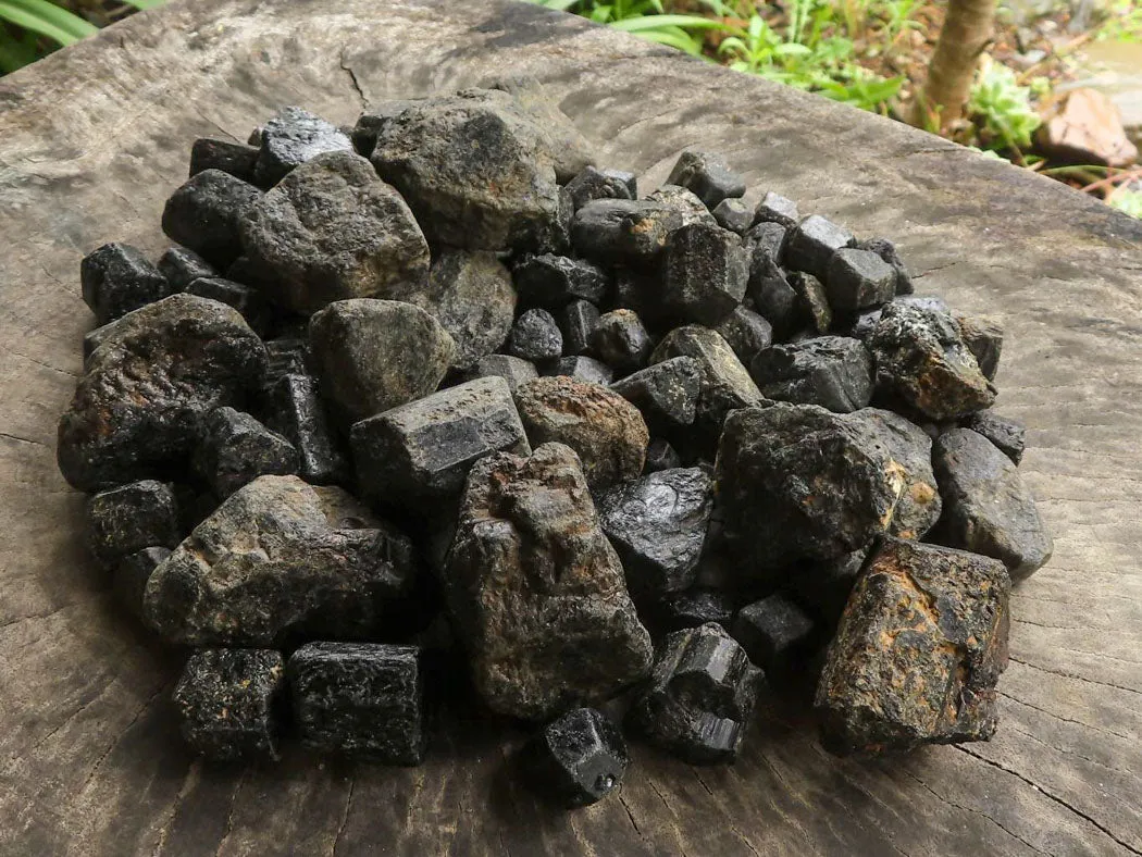 Natural Schorl Black Tourmaline Rough Crystals x 2 Kg Lot From Zambia