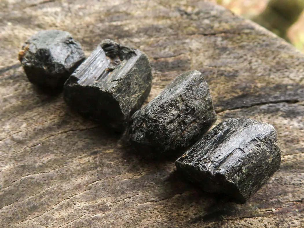 Natural Schorl Black Tourmaline Rough Crystals x 2 Kg Lot From Zambia