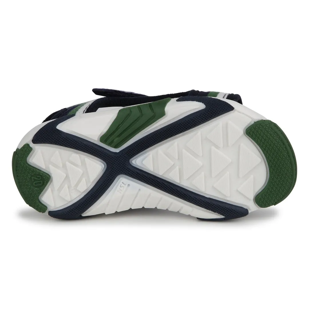 Navy Logo Sandals