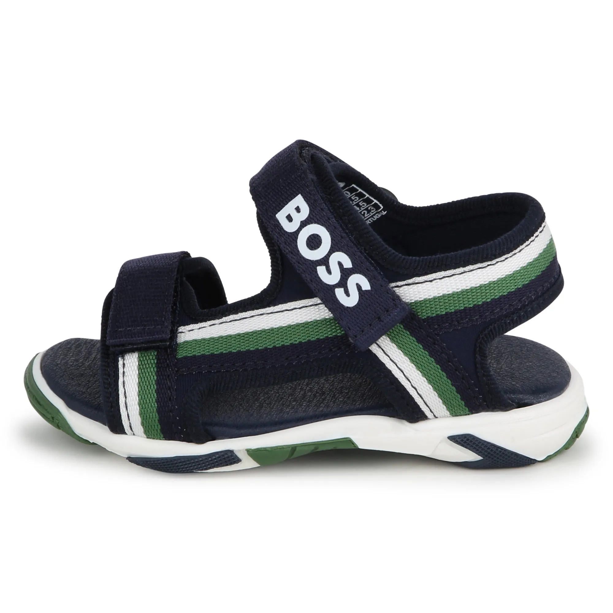 Navy Logo Sandals