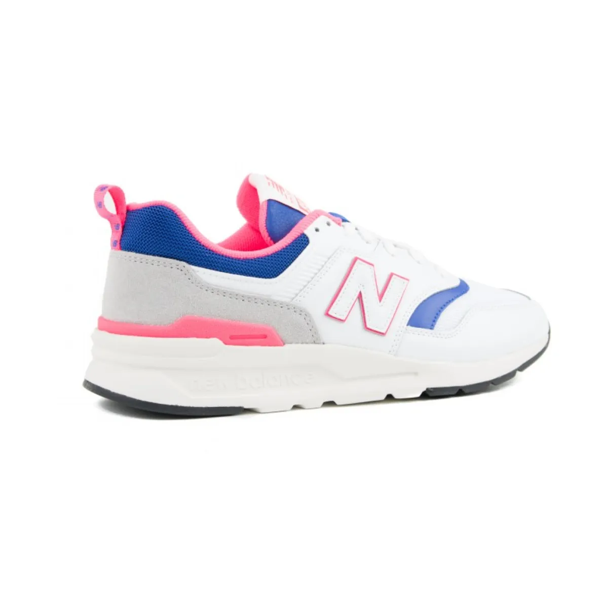 NEW BALANCE GR997HAJ GR997 JR'S (Medium) White/Blue Leather & Mesh Lifestyle Shoes