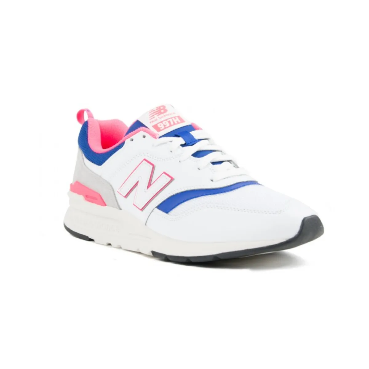 NEW BALANCE GR997HAJ GR997 JR'S (Medium) White/Blue Leather & Mesh Lifestyle Shoes