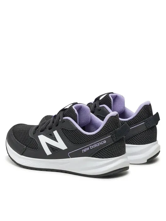 NEW BALANCE KID'S 570 BLACK/PURPLE RUNNING SHOE