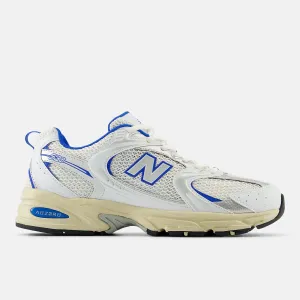 New Balance Unisex 530 Fashion Trainers - White / Blue Oasis